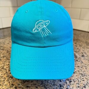 UFO Embroidered Dalix H‑20 Cotton Dad Cap Hat‎ Blue Unisex Adjustable